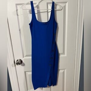XS Bodycon Express Royal Blue Midi Dress